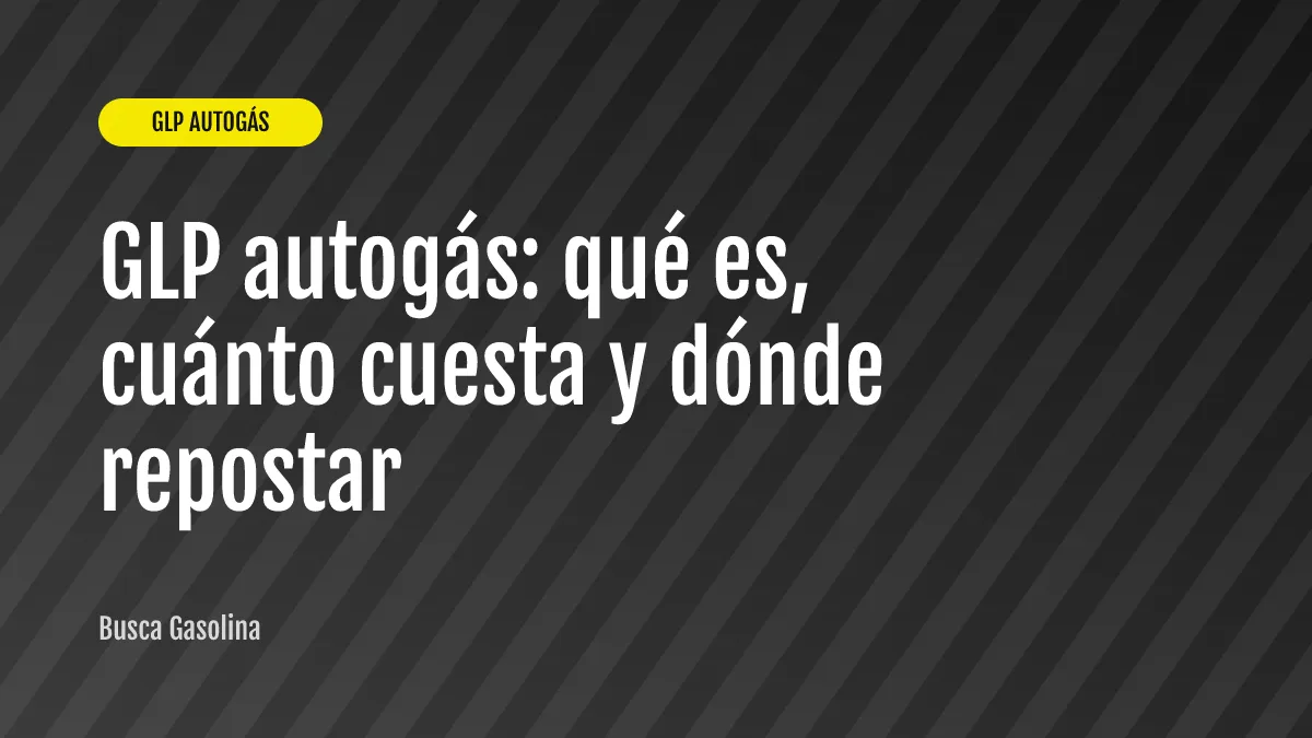 GLP autogás: qué es, cuánto cuesta y dónde repostar